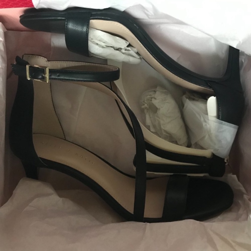 - NIB Kelly & Katie Black Liana Heeled Sandals